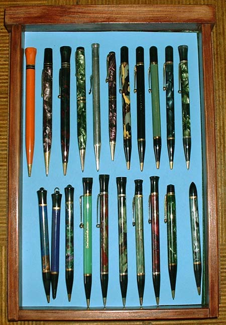 Seventeenth drawer showing Conway Stewart pencils.